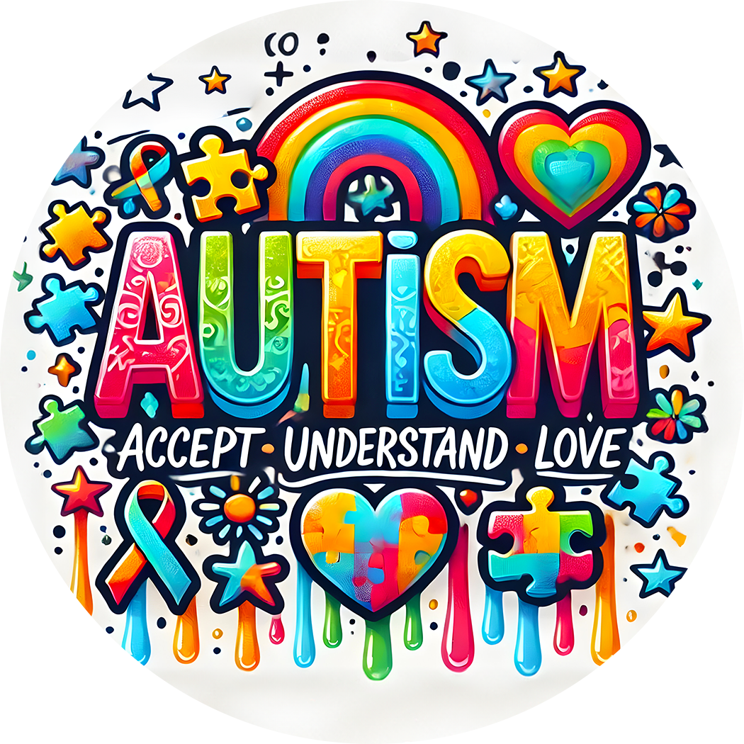 Autism Bubble Letters Design