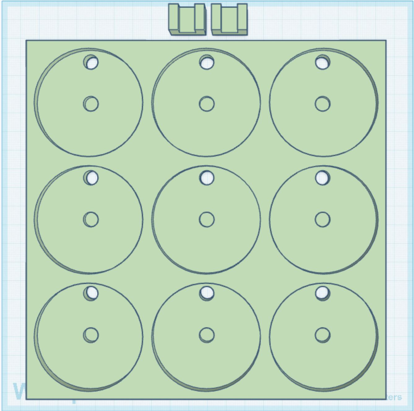 2.25" Round Magnet 3x3 Frame STL Print File