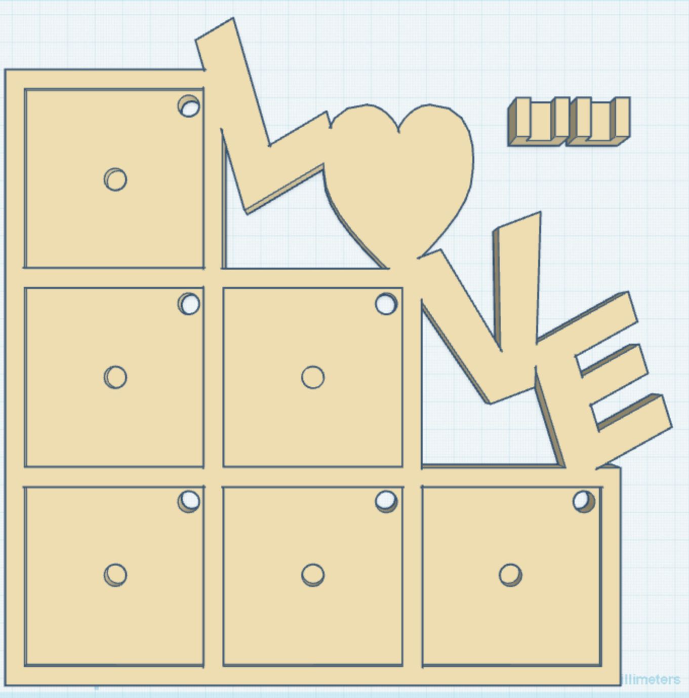 2.5" Magnet Love Frame STL Print File