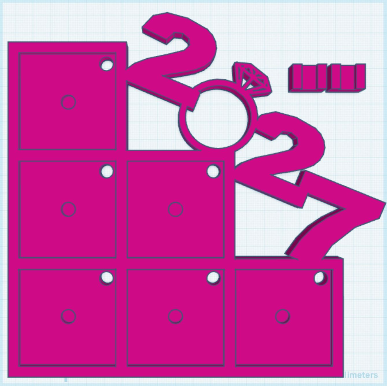 2" 2027 Ring Magnet Frame STL Print File (MPRO/TITAN)