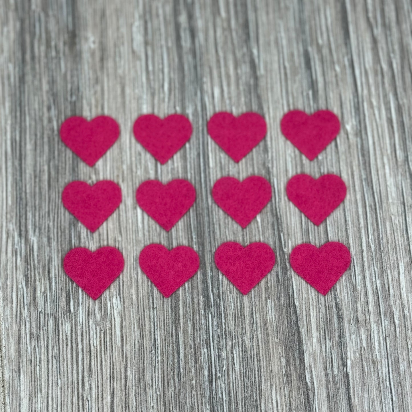 Felt Hearts - Pink (12 pack)