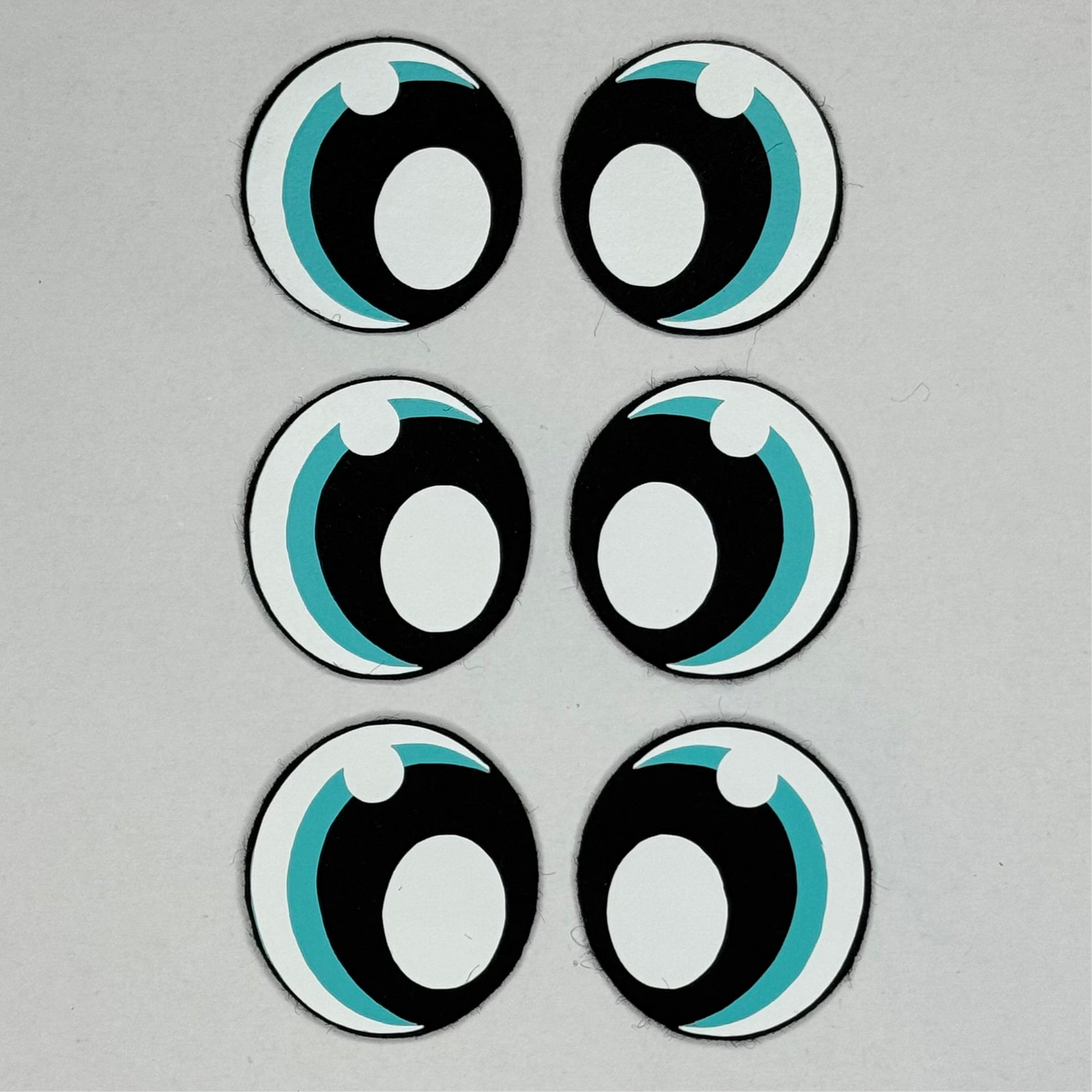 Aqua Felt Eyes (3 pack)