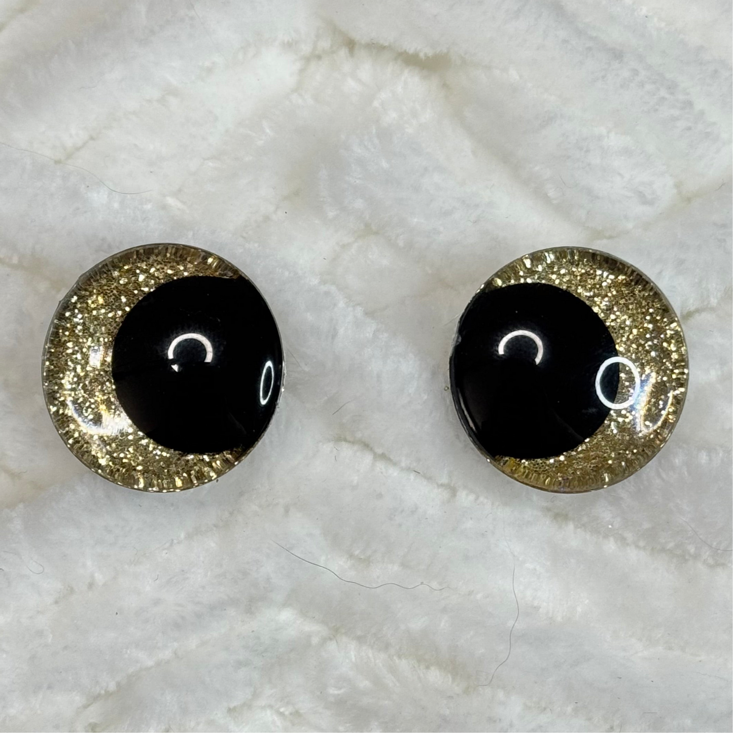 Gold Glitter Safety Eyes