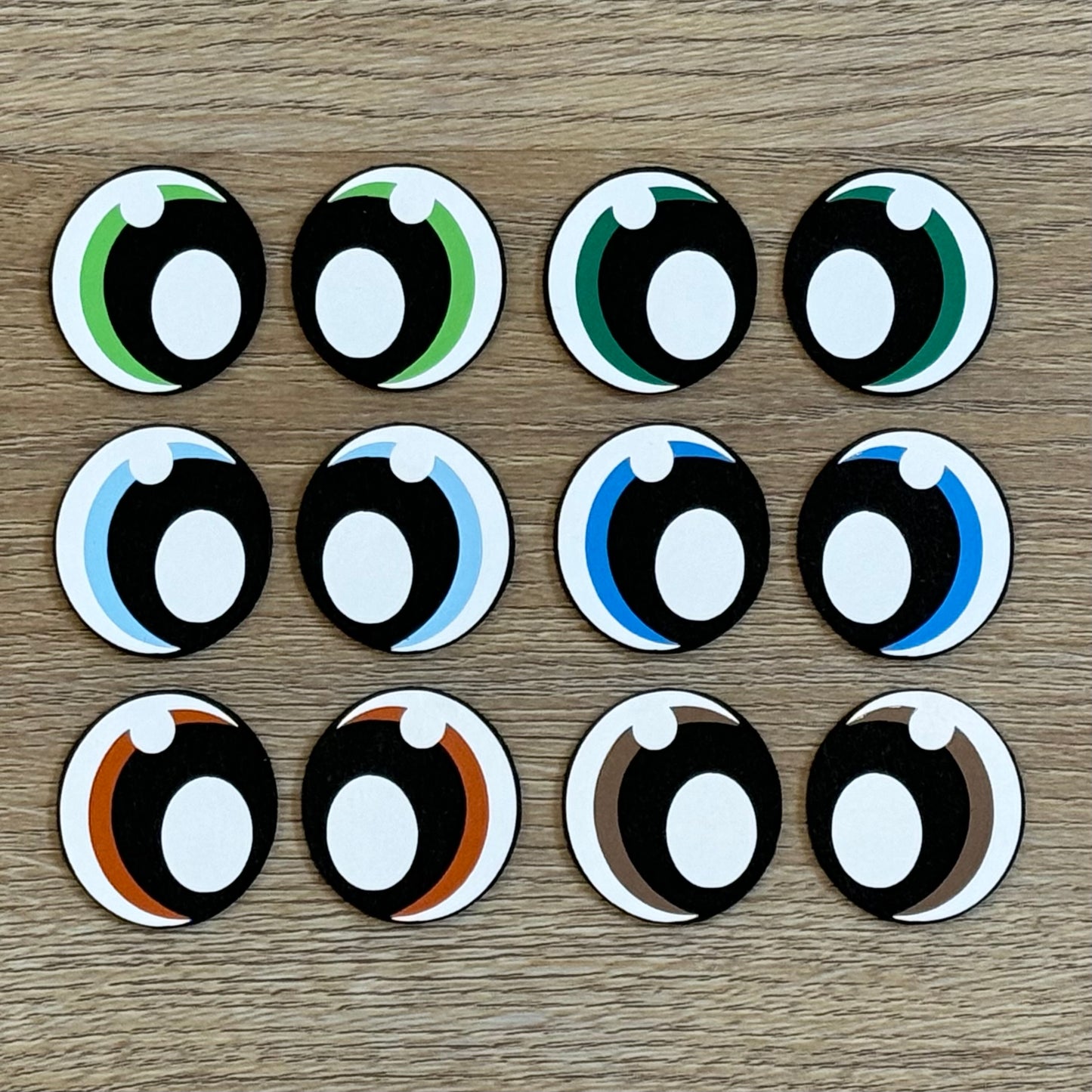 Neutral Variety Felt Eyes (6 pack)