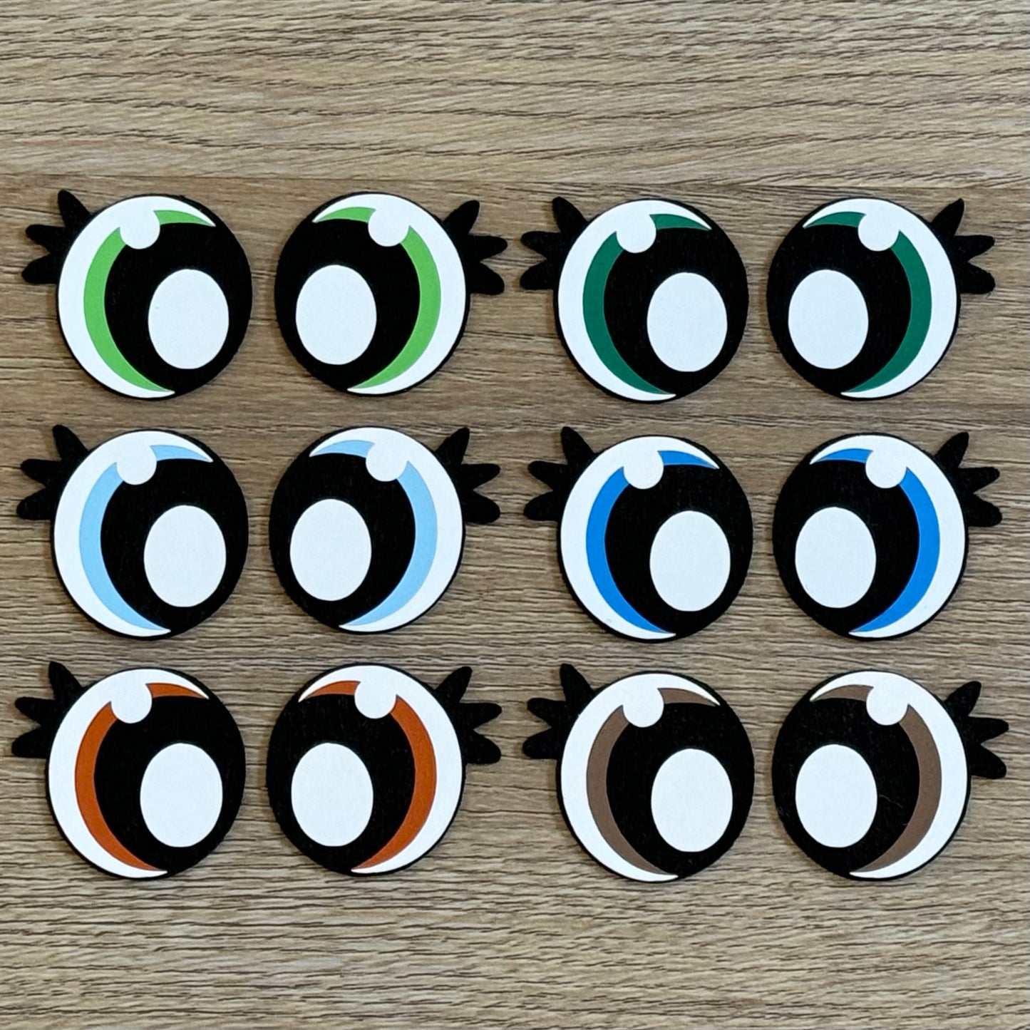 Neutral Variety Felt Eyes (6 pack)