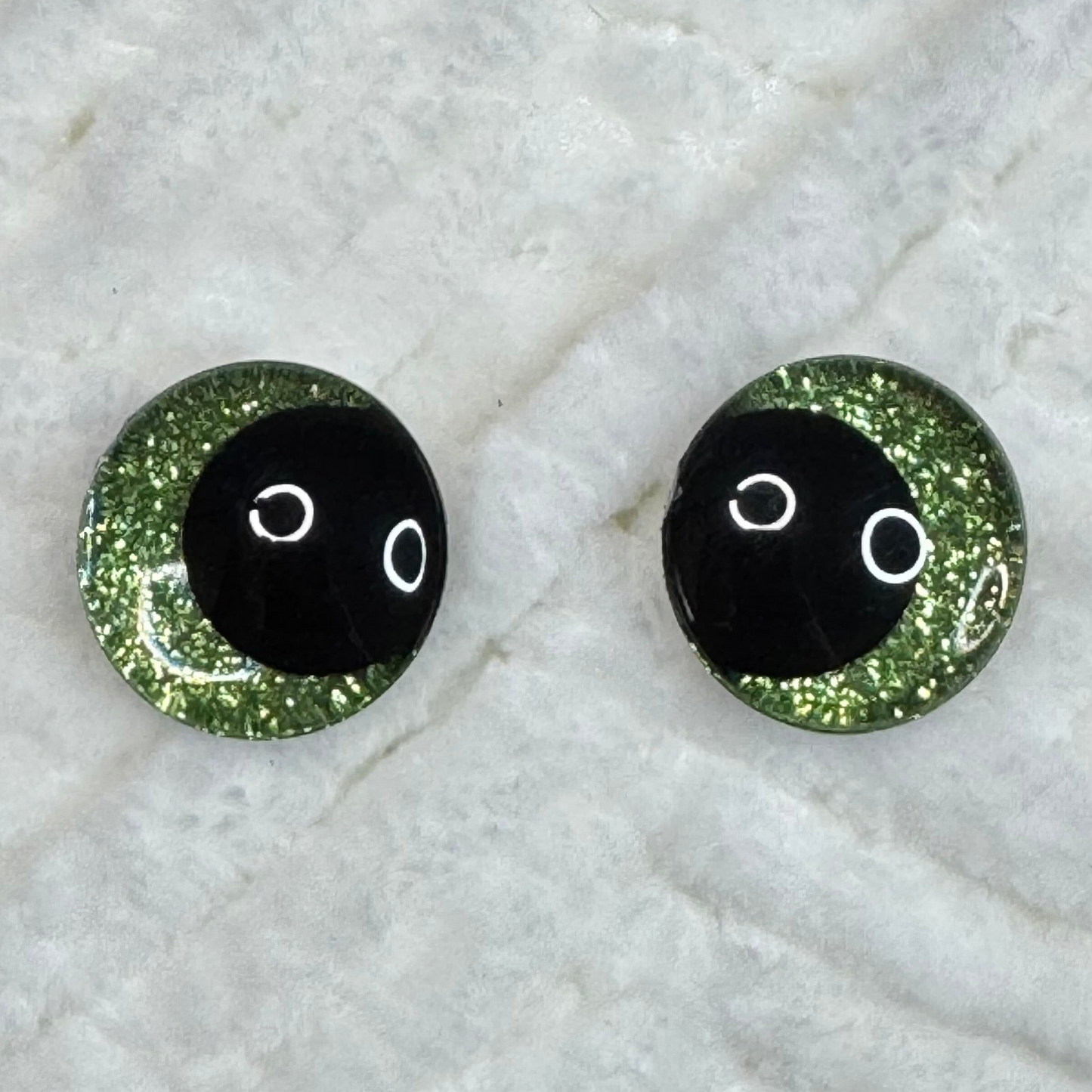 Green Apple Glitter Safety Eyes