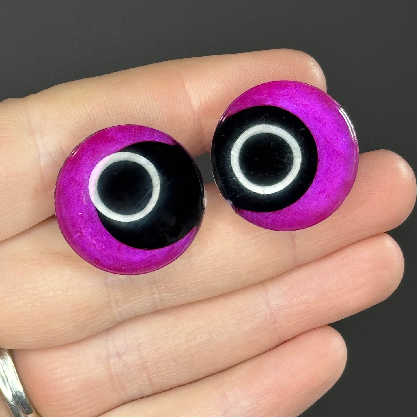 Deep Pink Painted Safety Eyes