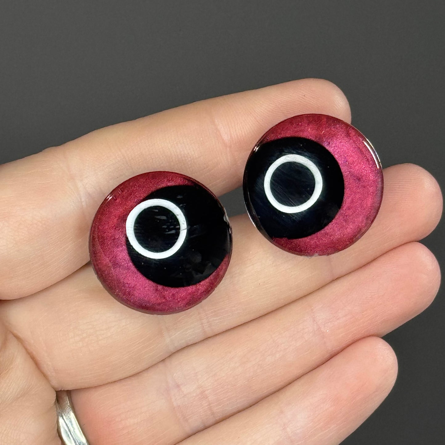 Burgundy Painted Safety Eyes