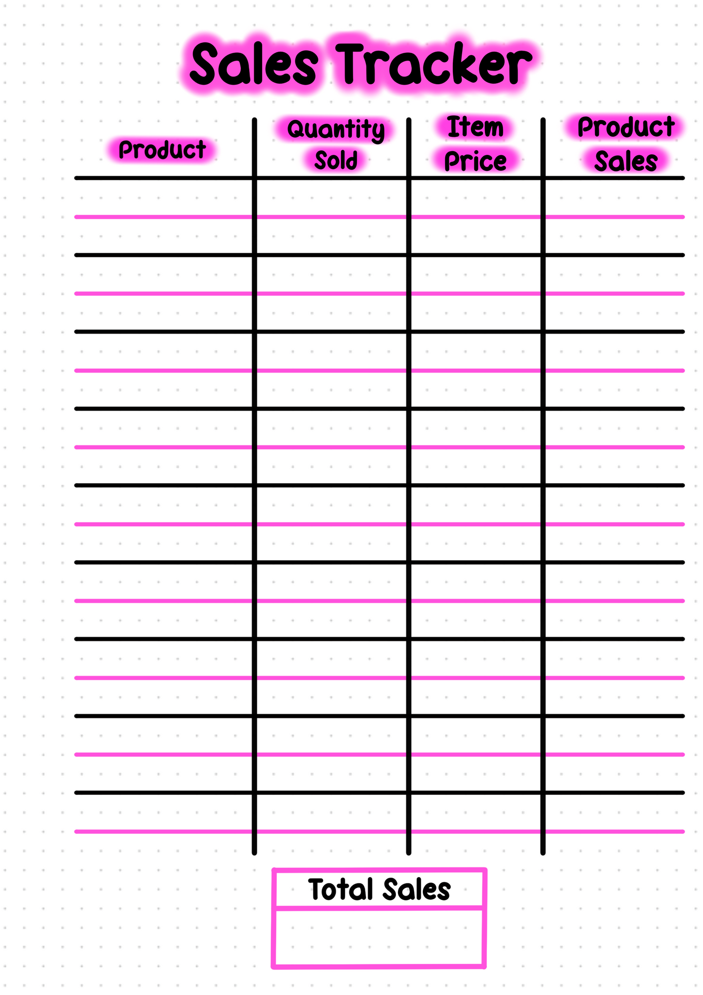 Sales Tracker - DIGITAL