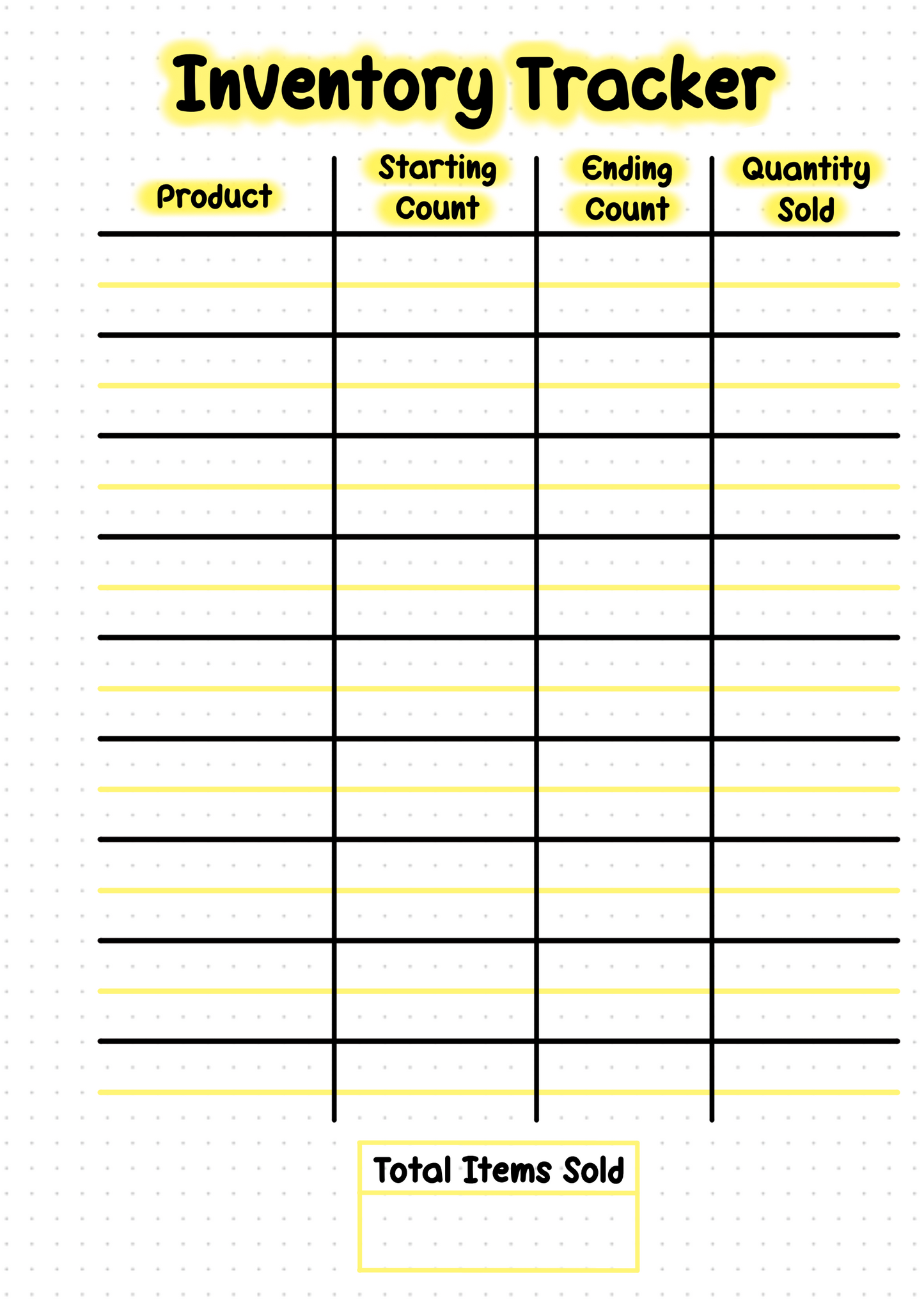 Inventory Tracker - DIGITAL