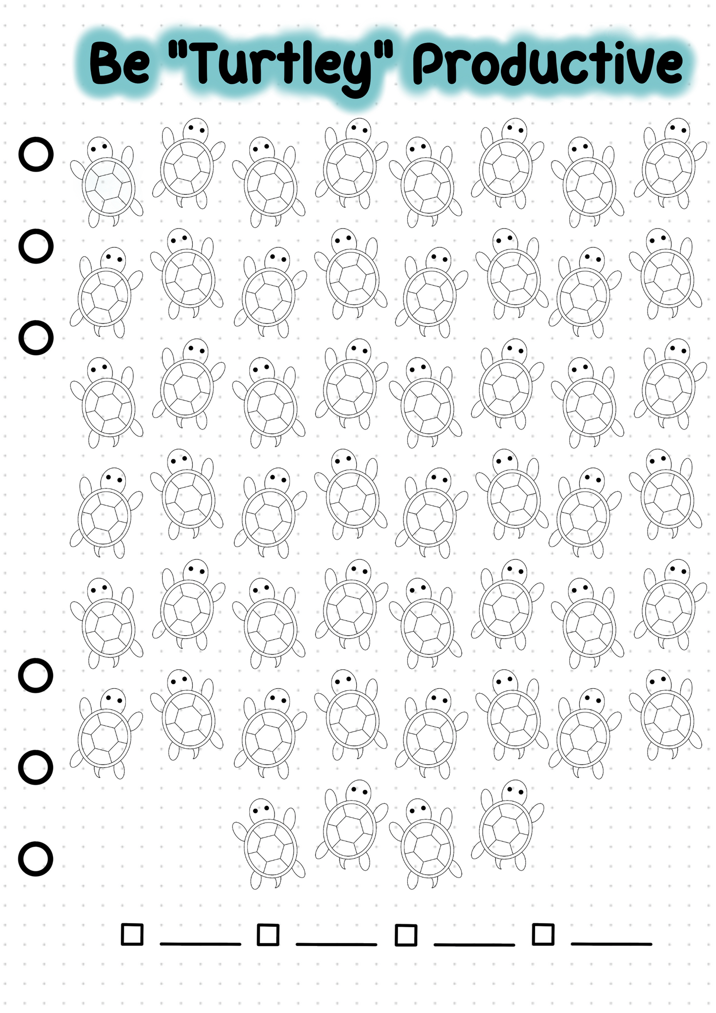 Be Turtley Productive - PRINT