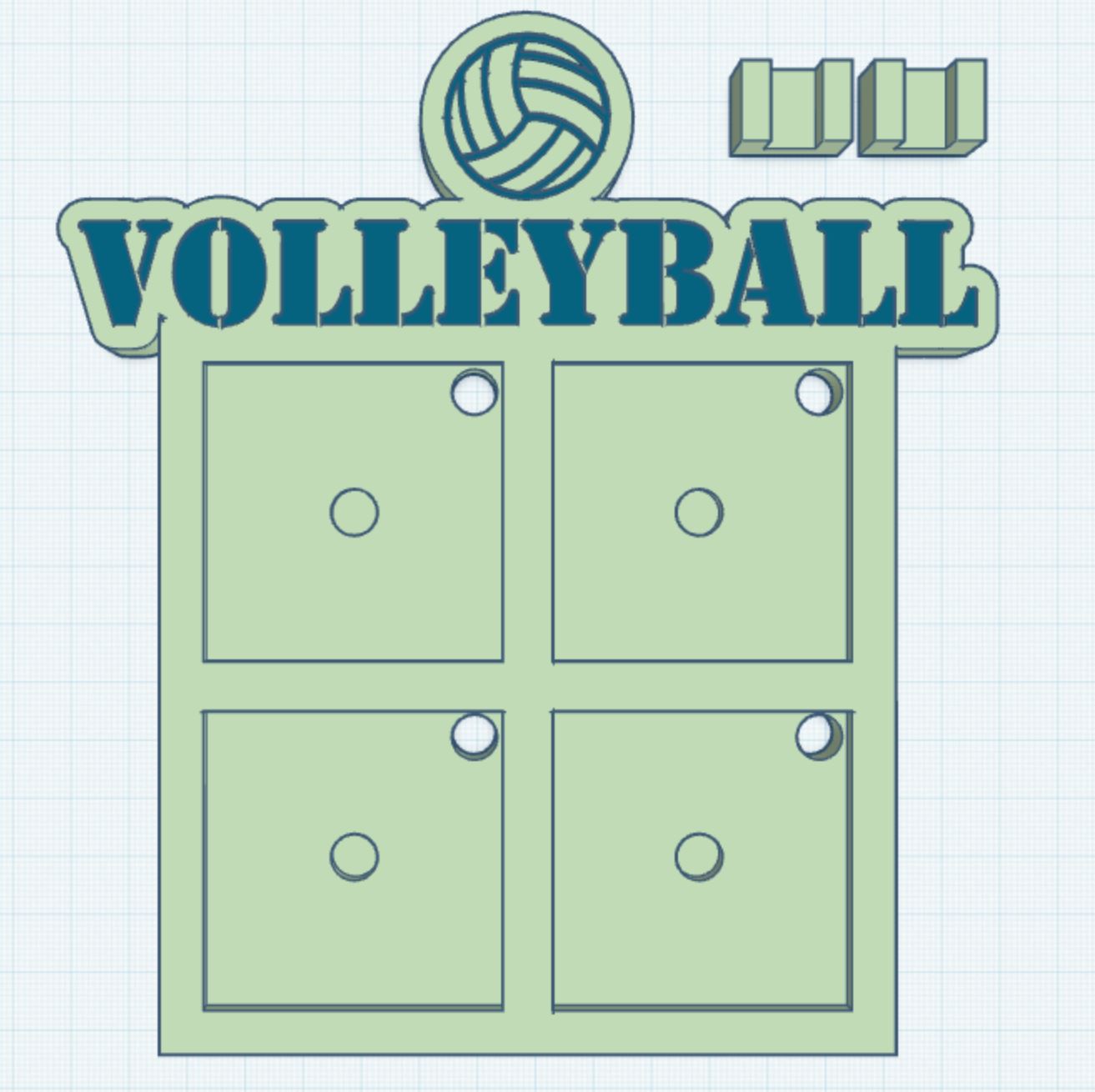 Volleyball 2 Layer 2" Magnet Frame STL Print File (MPRO/TITAN)