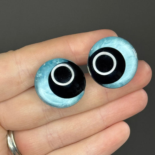 Electric Blue Painted Safety Eyes
