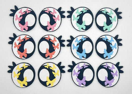 Pastel Butterflies (33mm 6 pack)