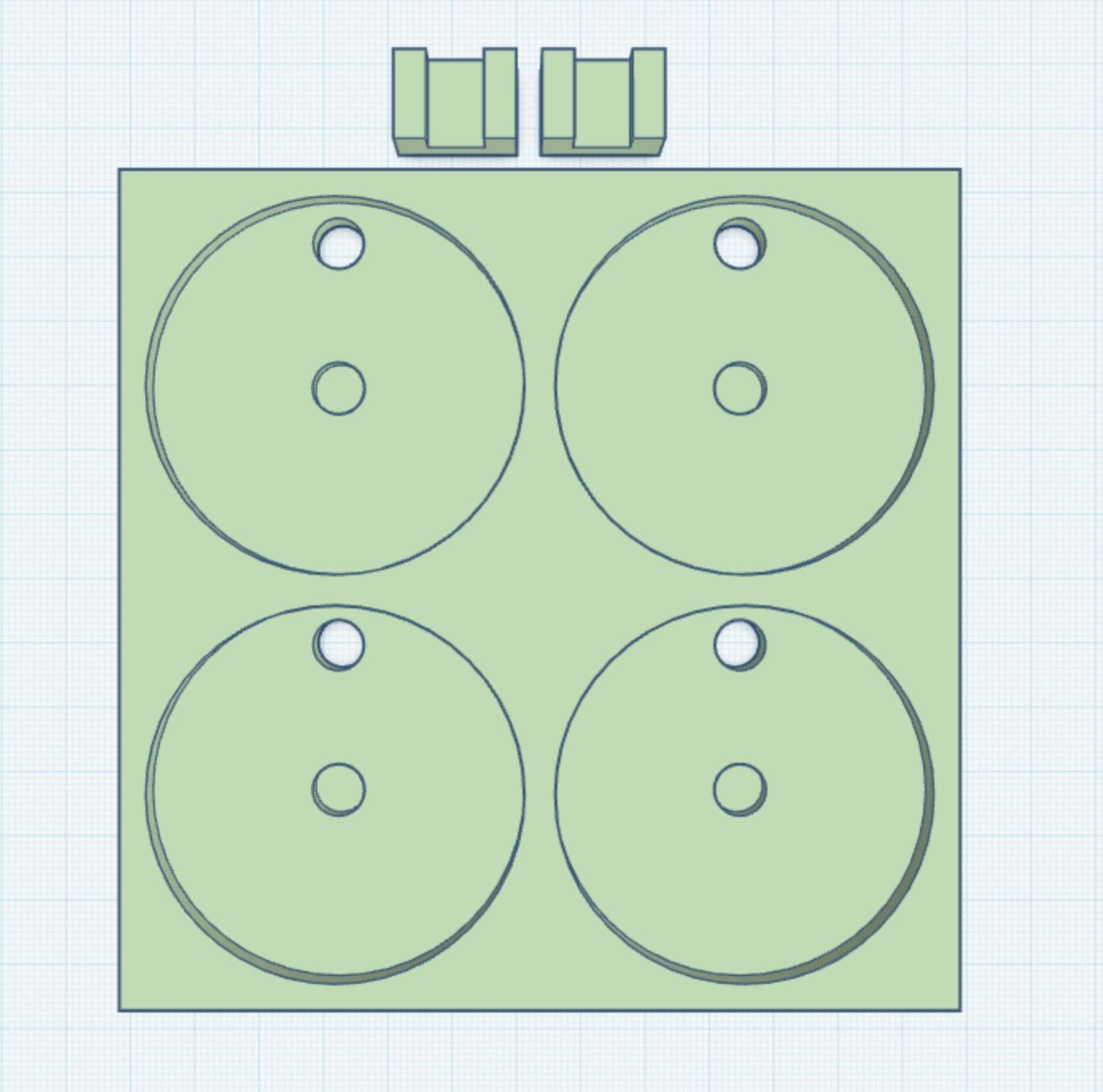 2.25" Round Magnet 2x2 Frame STL Print File