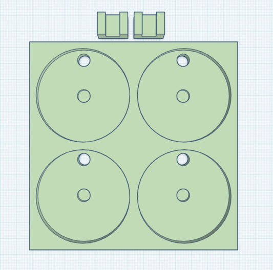 2.25" Round Magnet 2x2 Frame STL Print File