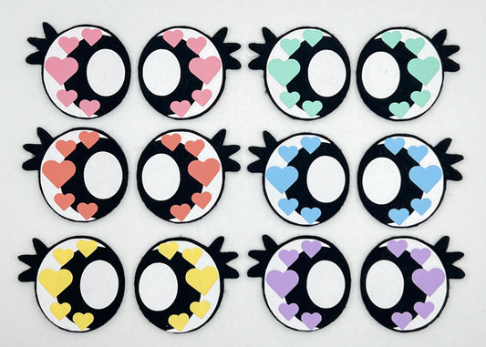 Pastel Hearts (33mm 6 pack)