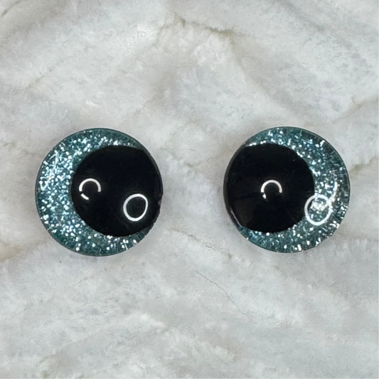 Ice Blue Glitter Safety Eyes