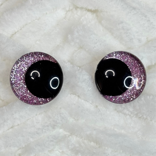 Light Fuchsia Glitter Safety Eyes