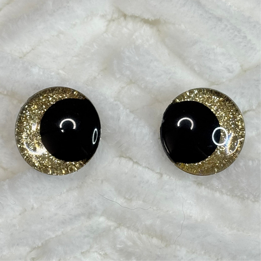Gold Glitter Safety Eyes