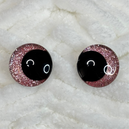 Rose Gold Glitter Safety Eyes
