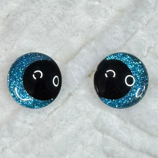 Ocean Blue Glitter Safety Eyes
