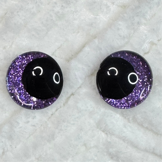 Violet Glitter Safety Eyes