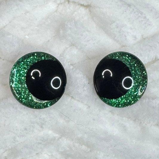 Emerald Green Glitter Safety Eyes