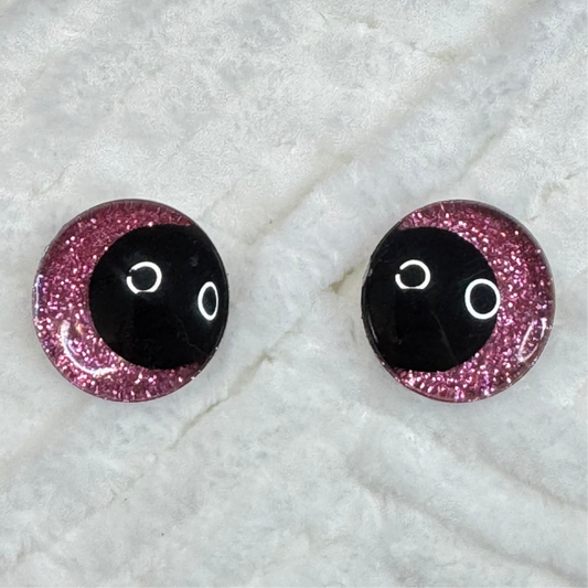 Blush Pink Glitter Safety Eyes
