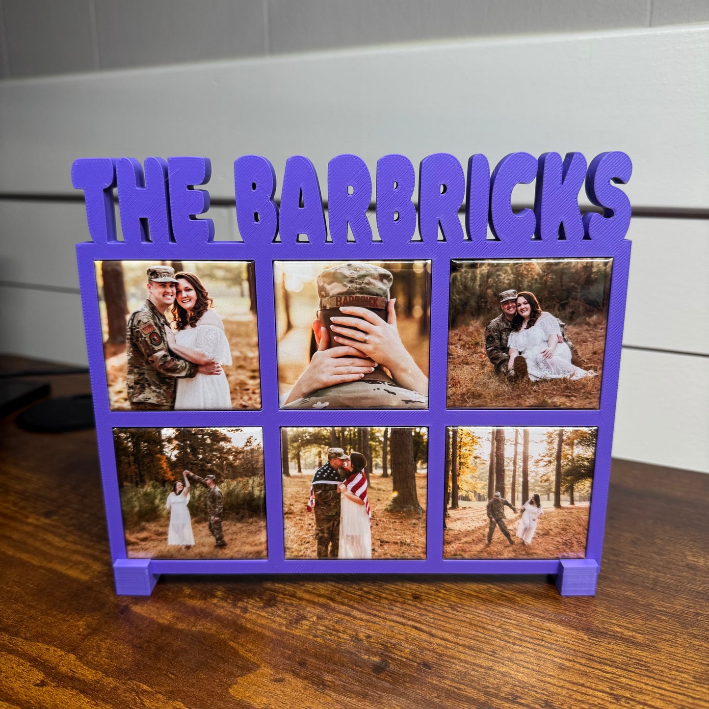 Custom Family Name 2" Photo Magnet Frame