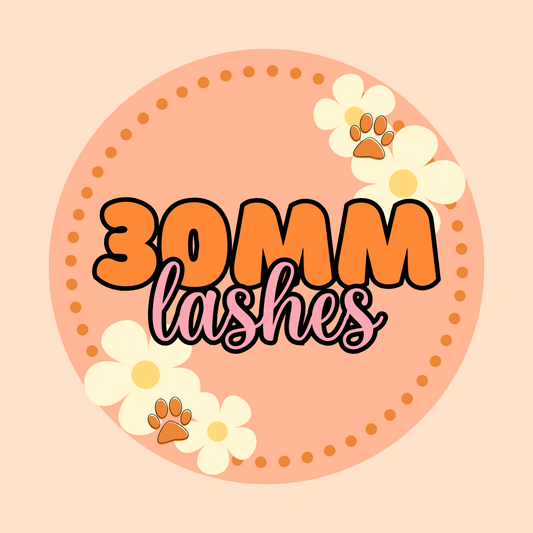 30mm Lashes Felt Eyes (3 pack)