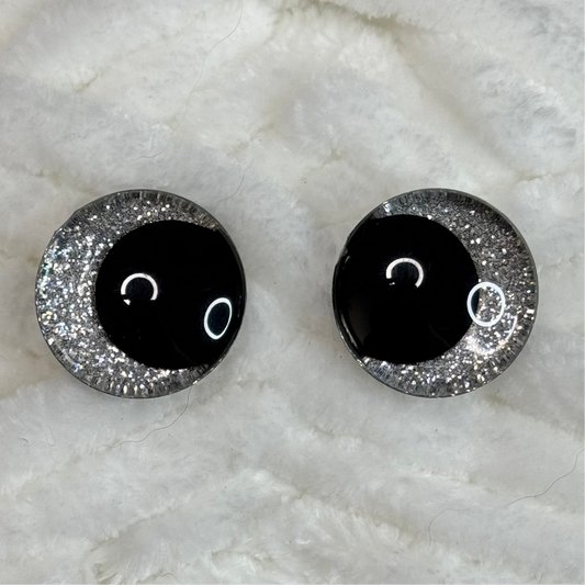 Silver Glitter Safety Eyes