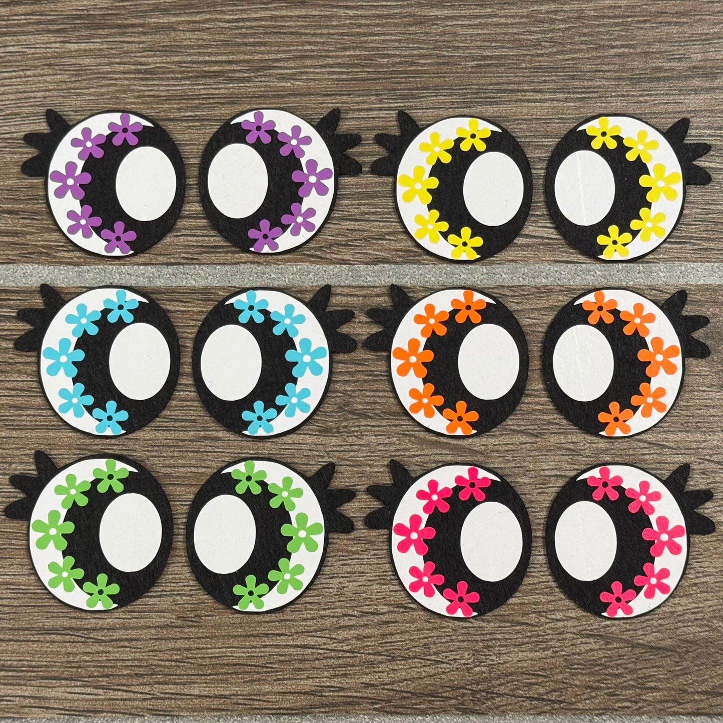 Vibrant Flowers (33mm 6 pack)