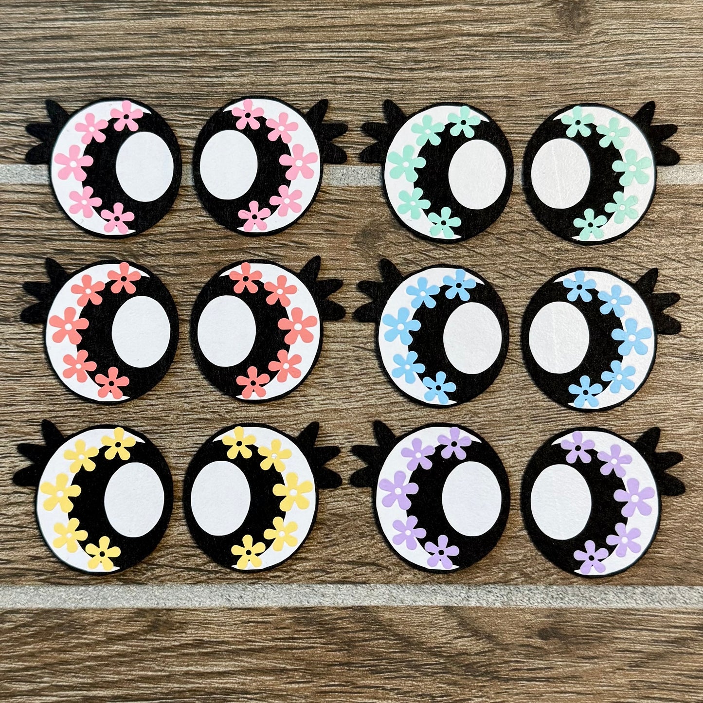 Pastel Flowers (33mm 6 pack)