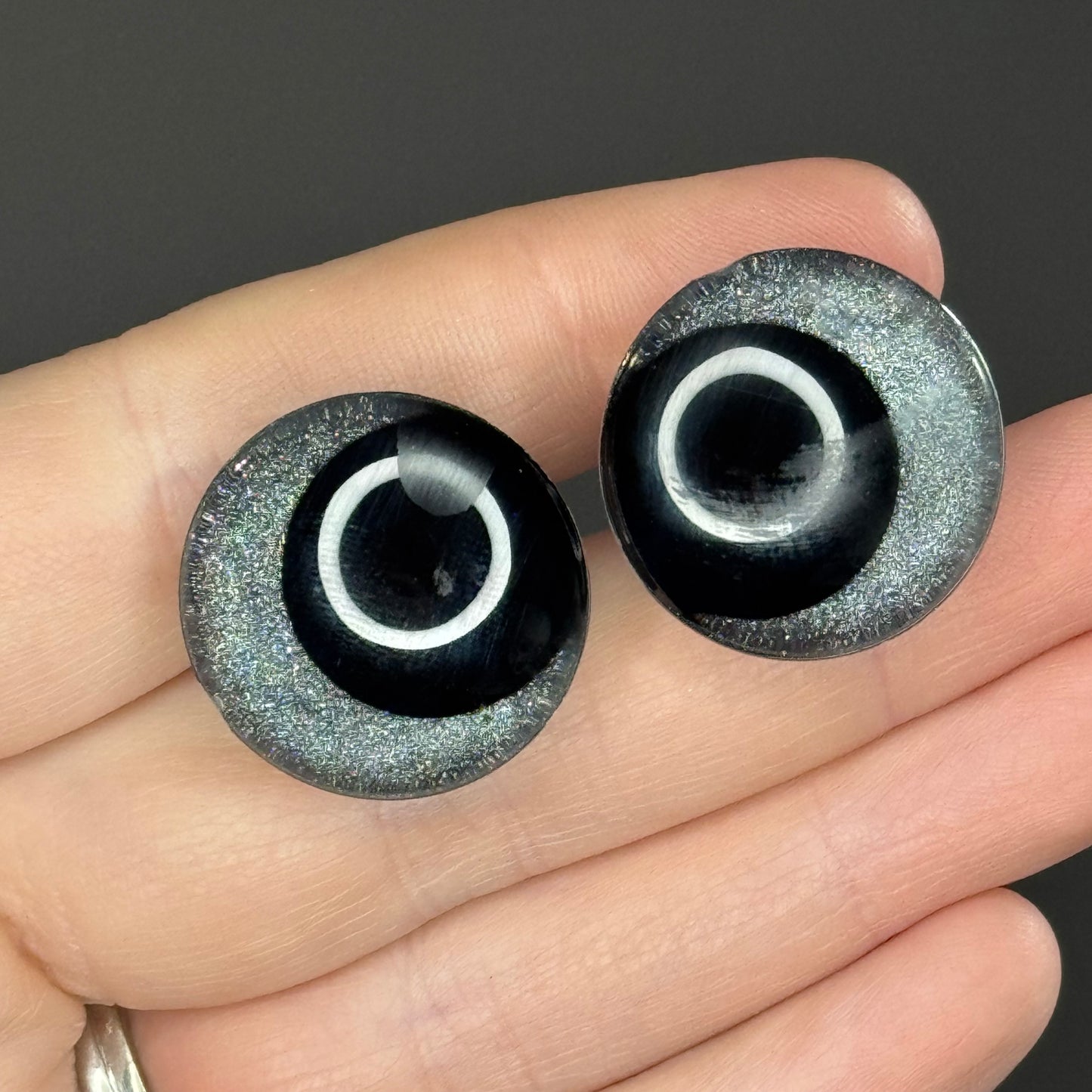 Silver Ash Painted Safety Eyes