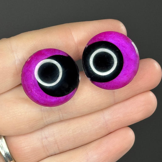 Deep Pink Painted Safety Eyes