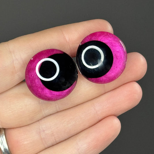 French Rose Painted Safety Eyes