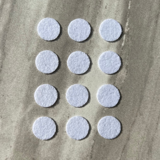 Felt Dots - White (12 pack)