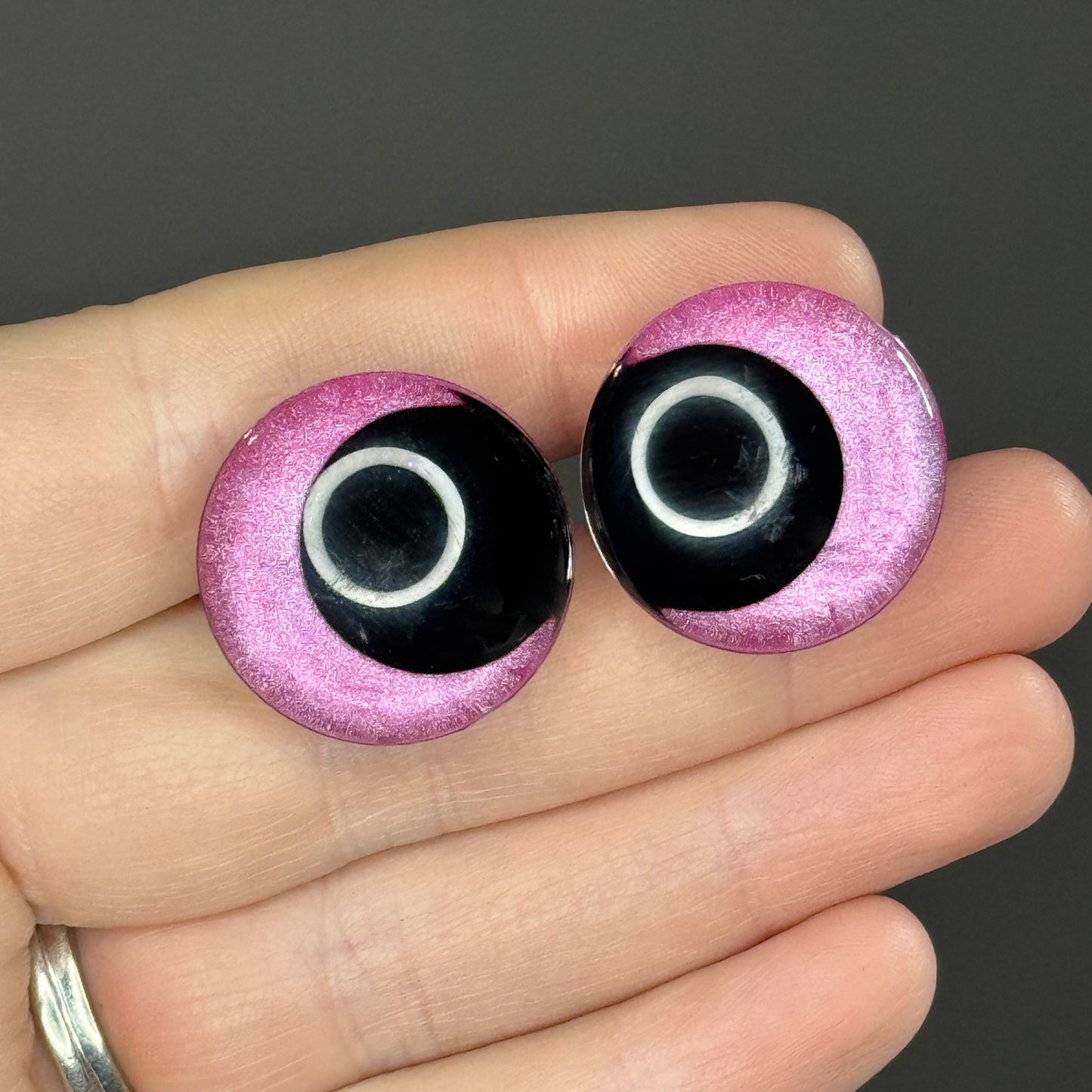 Creamy Pink Painted Safety Eyes