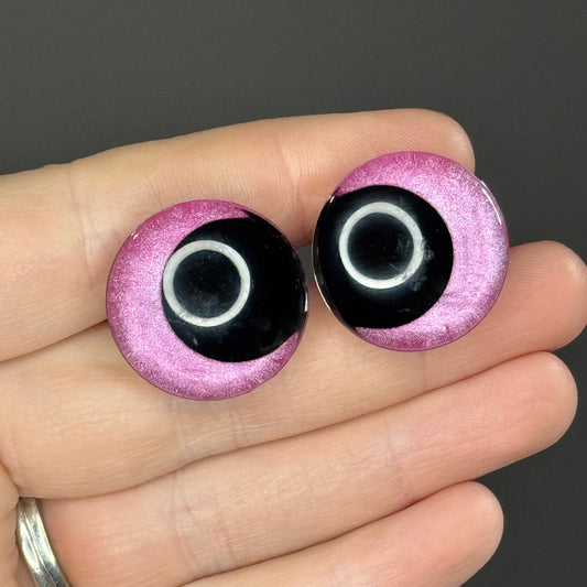Creamy Pink Painted Safety Eyes