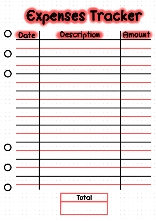 Expenses Tracker - PRINT