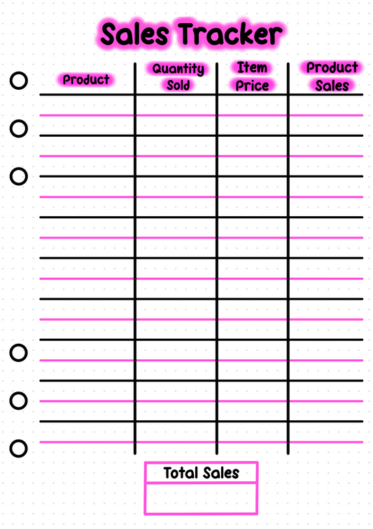 Sales Tracker - PRINT