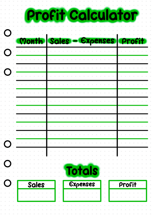 Profit Calculator - PRINT