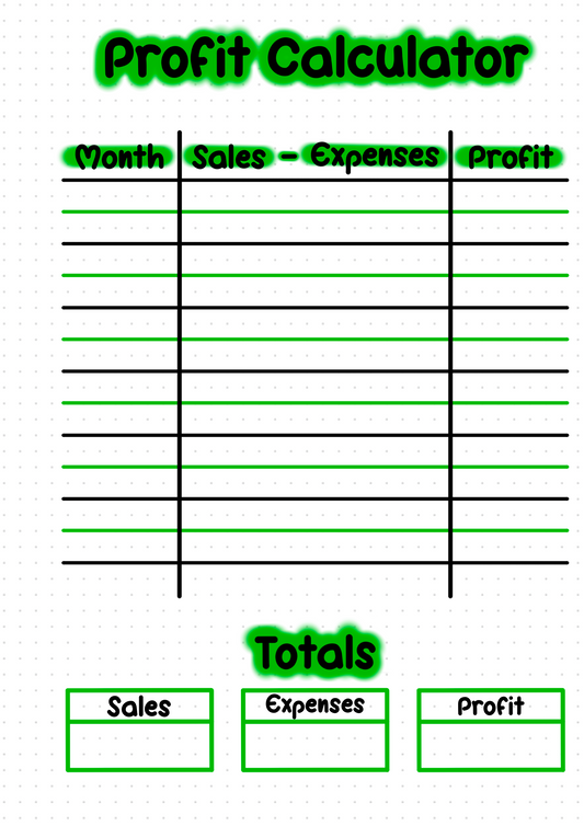 Profit Calculator - DIGITAL