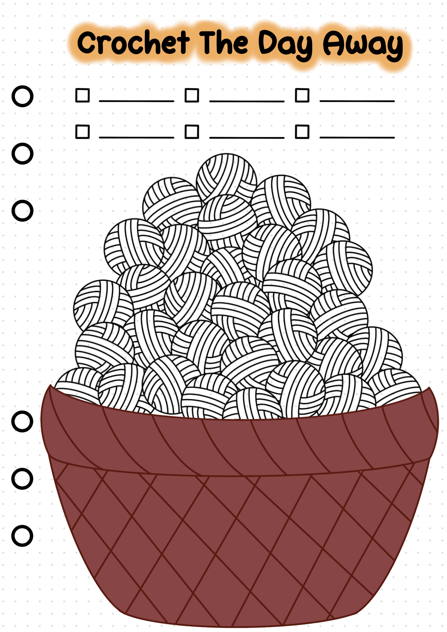 Daily Crochet Tracker - PRINT