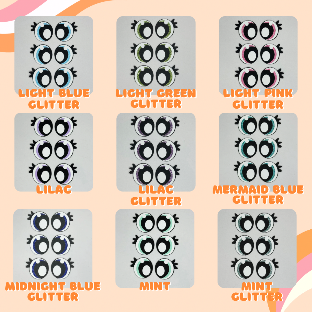 35mm Lashes Felt Eyes (3 pack)