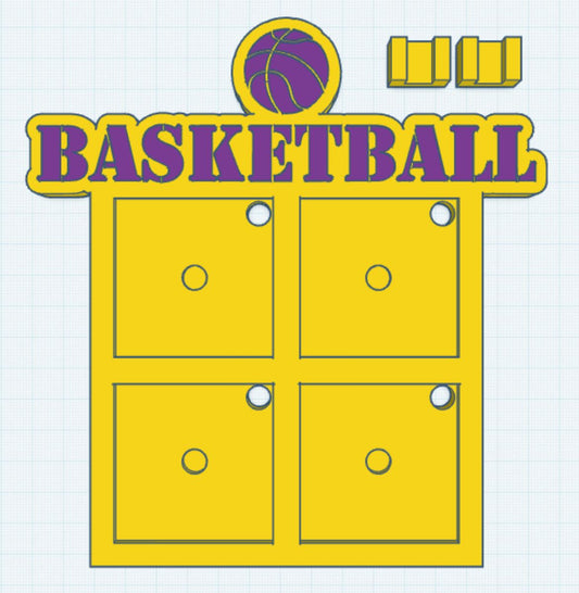 Basketball 2 Layer 2.5" Magnet Frame STL Print File