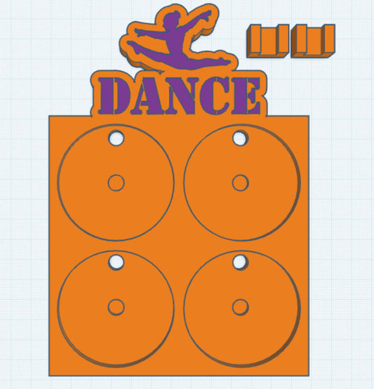 Dance 2 Layer 2.25" Round Magnet Frame STL Print File