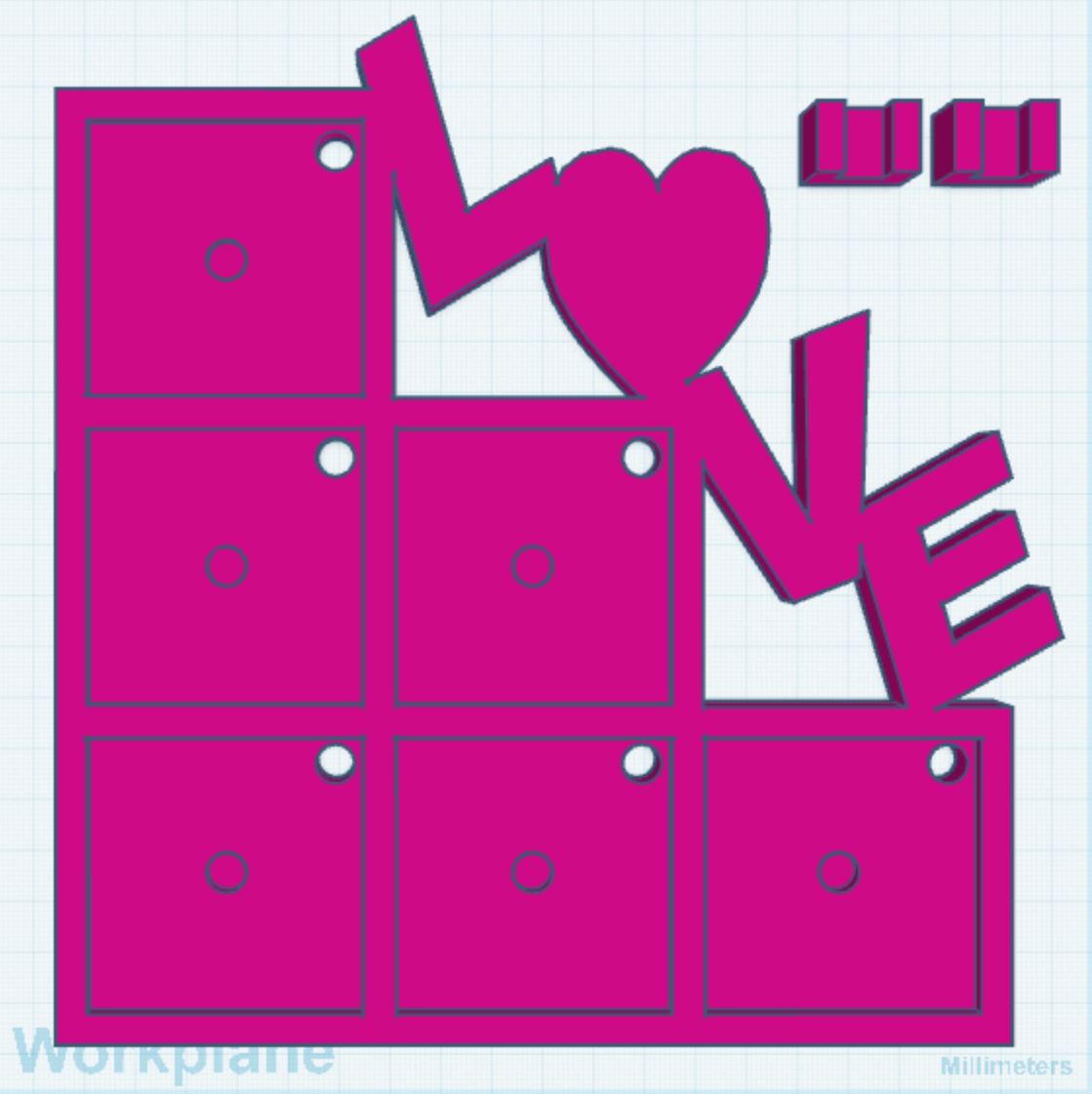 Love 2" Magnet Frame STL Print File (MPRO/TITAN)