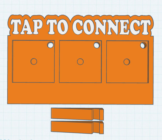 Tap to Connect 2 Layer 50mm Magnet Frame STL Print File